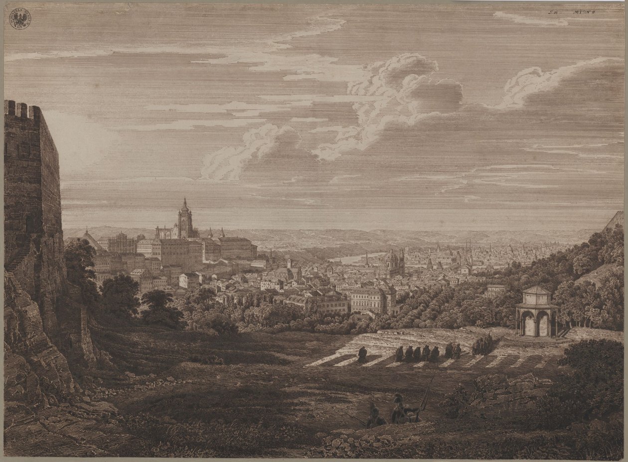 Vista di Praga dal Monte di San Lorenzo da Karl Friedrich Schinkel