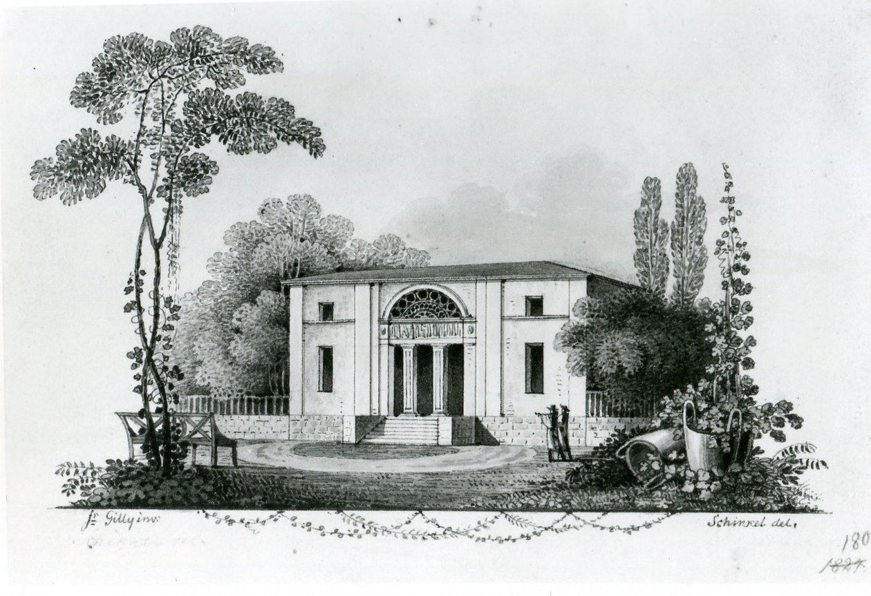 Berlino. La casa di campagna Simon e progetto per la casa di campagna Mölter da Karl Friedrich Schinkel