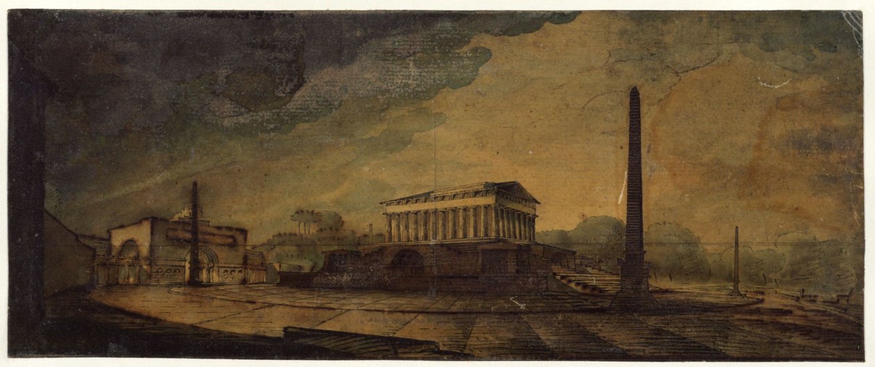 Berlino, Leipziger Platz. Progetto per il monumento a Federico II il Grande da Karl Friedrich Schinkel