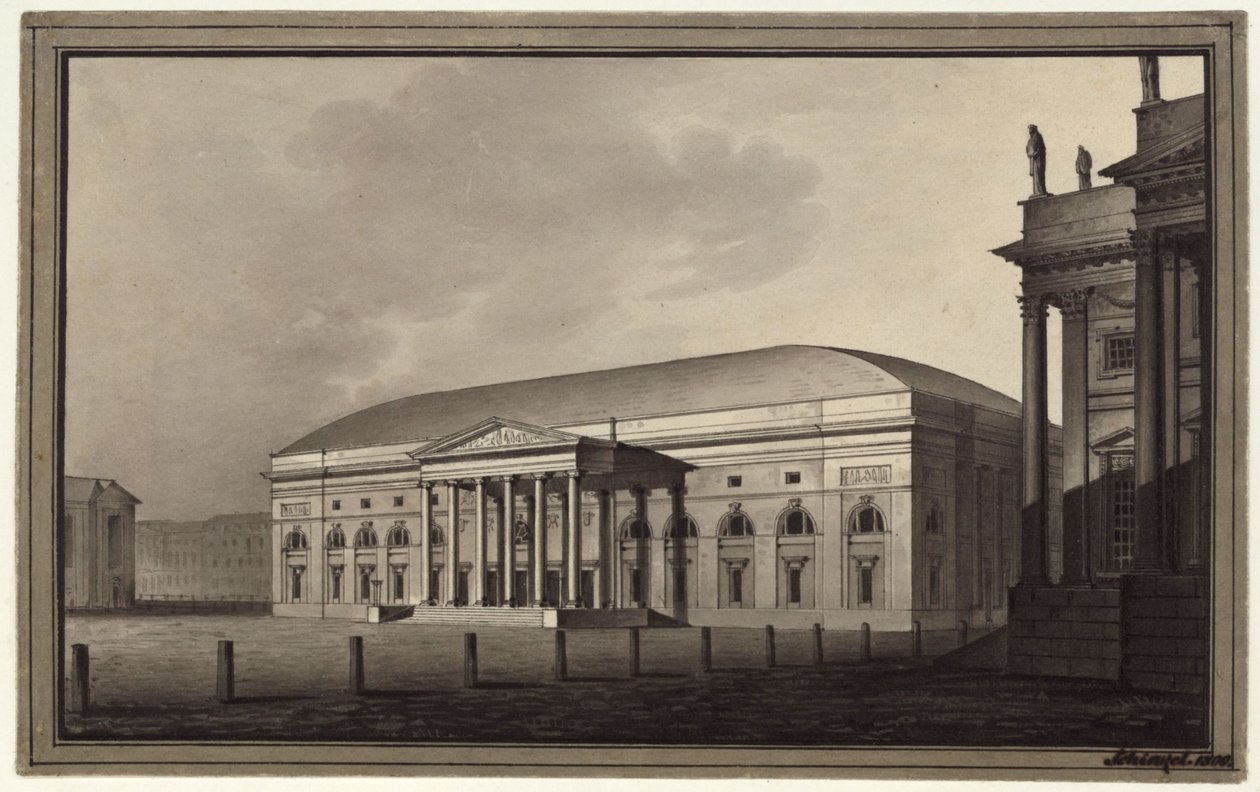 Berlino. Teatro Nazionale sul Gendarmenmarkt da Karl Friedrich Schinkel