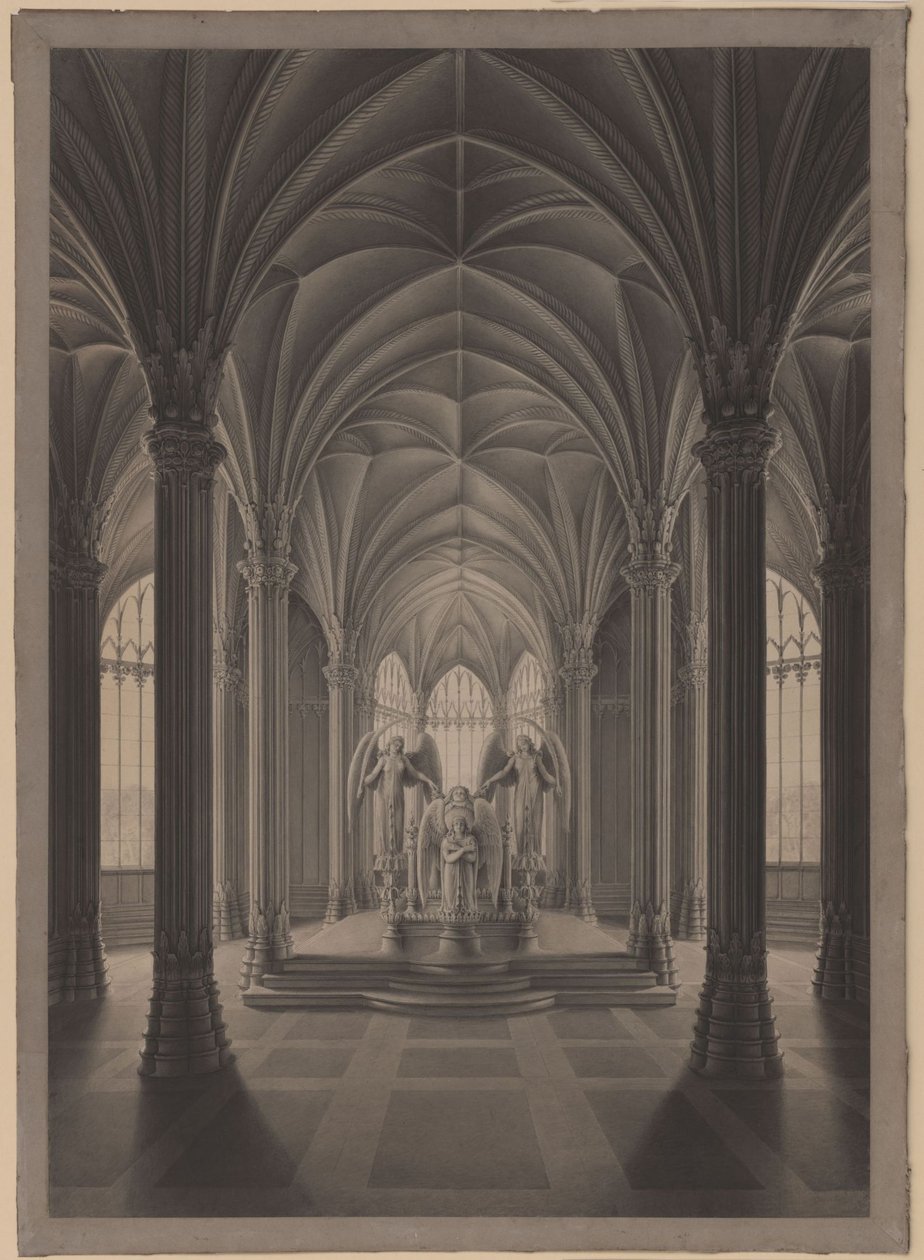 Berlino. Palazzo di Charlottenburg, parco del palazzo, mausoleo della regina Luisa. Interno da Karl Friedrich Schinkel