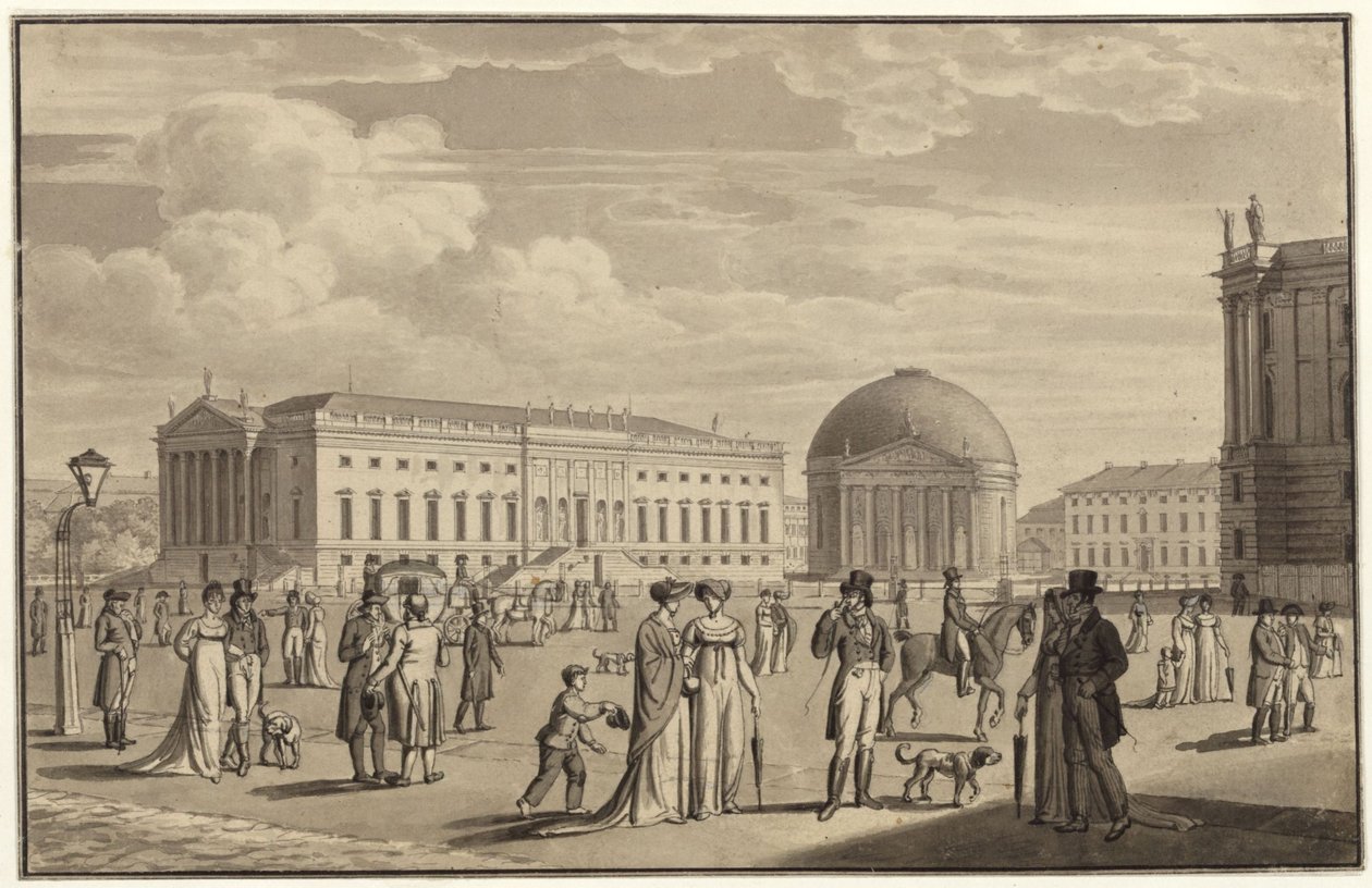 Berlino, Unter den Linden. Vista del Teatro dell