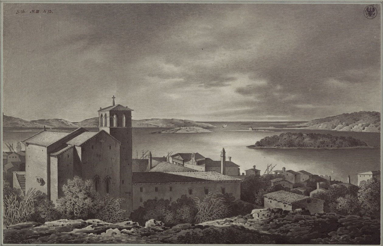 Veduta di Pola e del mare da Karl Friedrich Schinkel