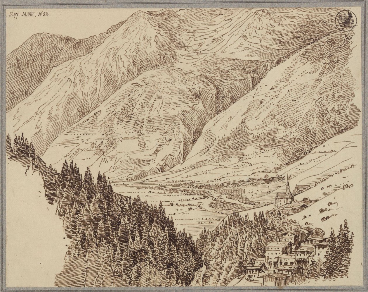 La valle di Gastein con Wildbad da Karl Friedrich Schinkel