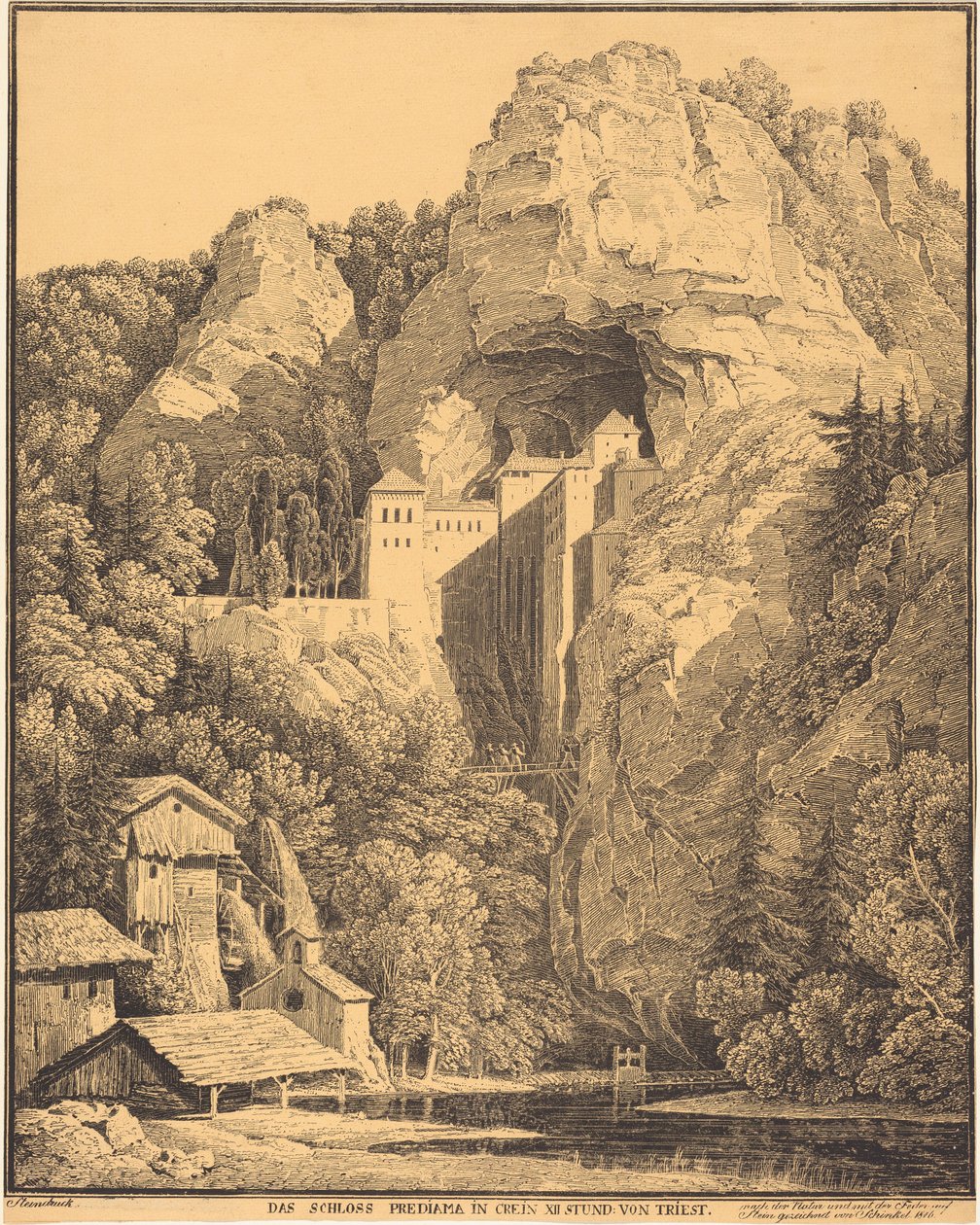 Il castello di Predjama in Carniola: a dodici ore da Trieste da Karl Friedrich Schinkel