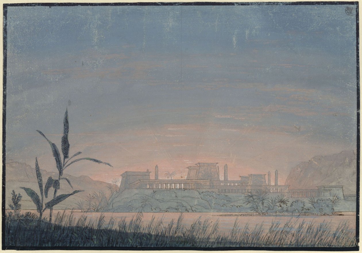 Il flauto magico. Opera di Wolfgang Amadeus Mozart. Bozzetto per la 10ª decorazione. Paesaggio con il castello di Sarastro da Karl Friedrich Schinkel