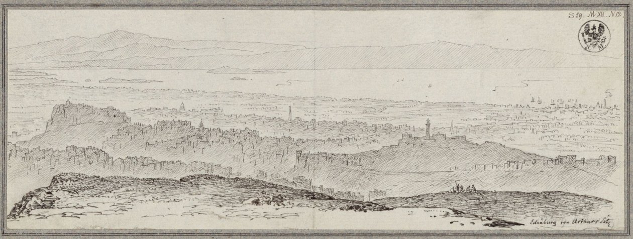 Panorama generale di Edimburgo da Karl Friedrich Schinkel