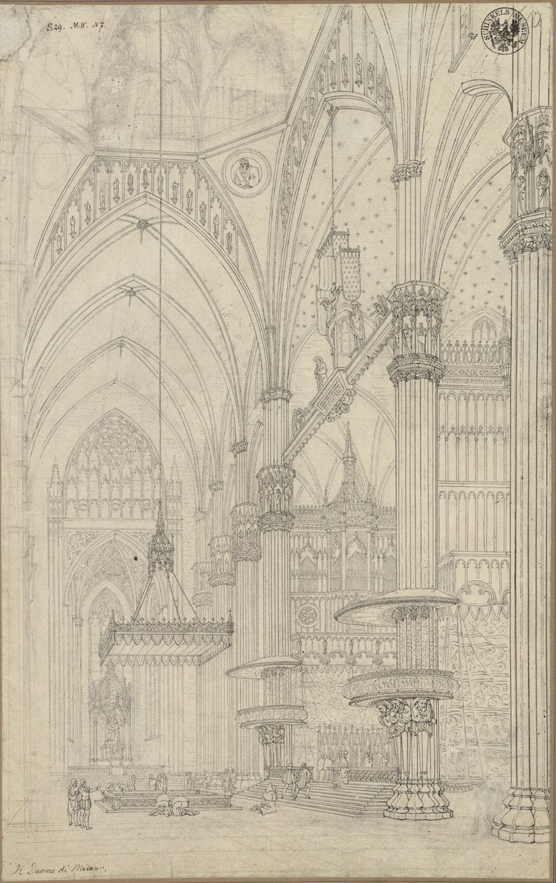 «Veduta interna del transetto del Duomo di Milano» / Veduta dell