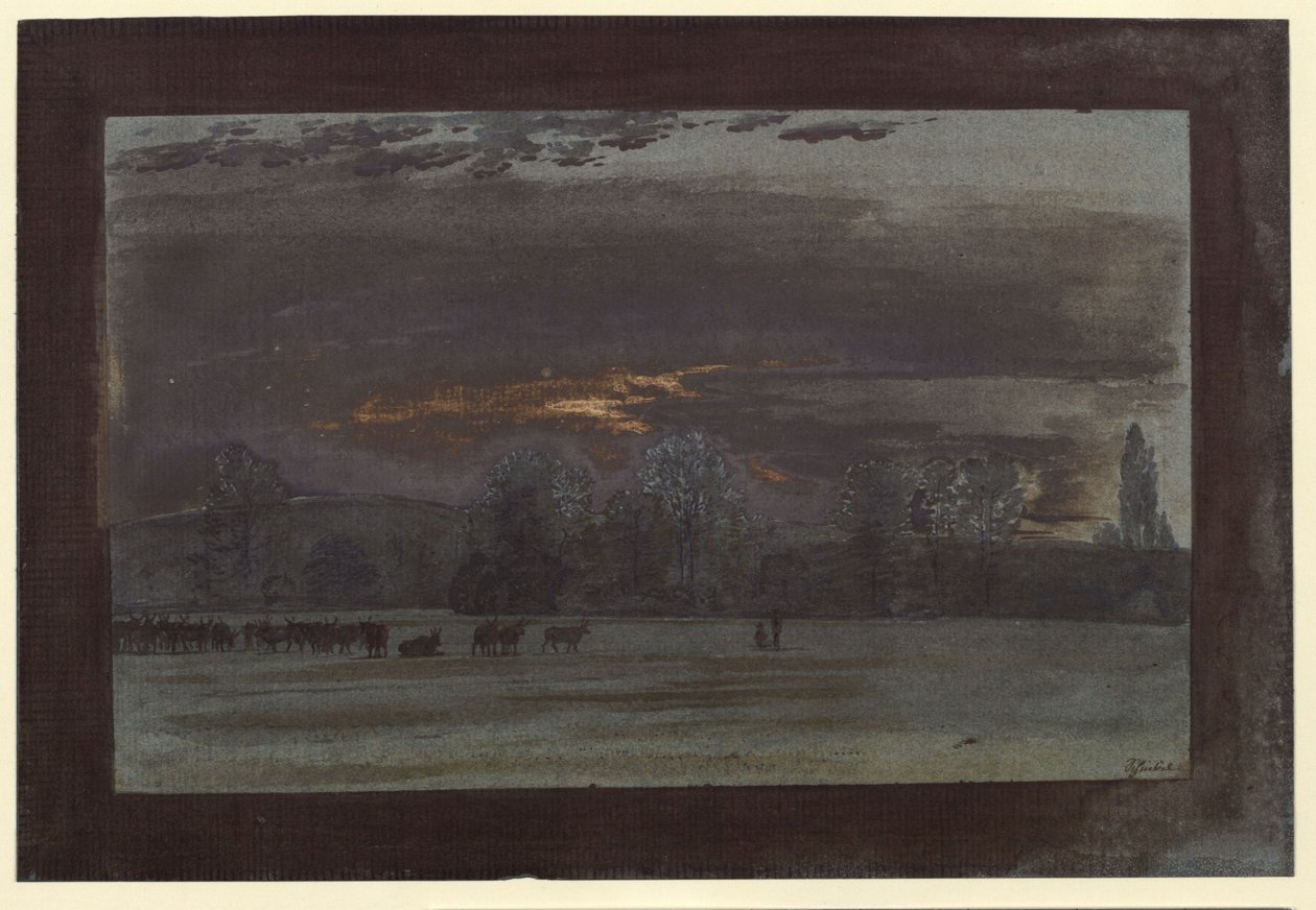 Paesaggio con mandria di bovini da Karl Friedrich Schinkel