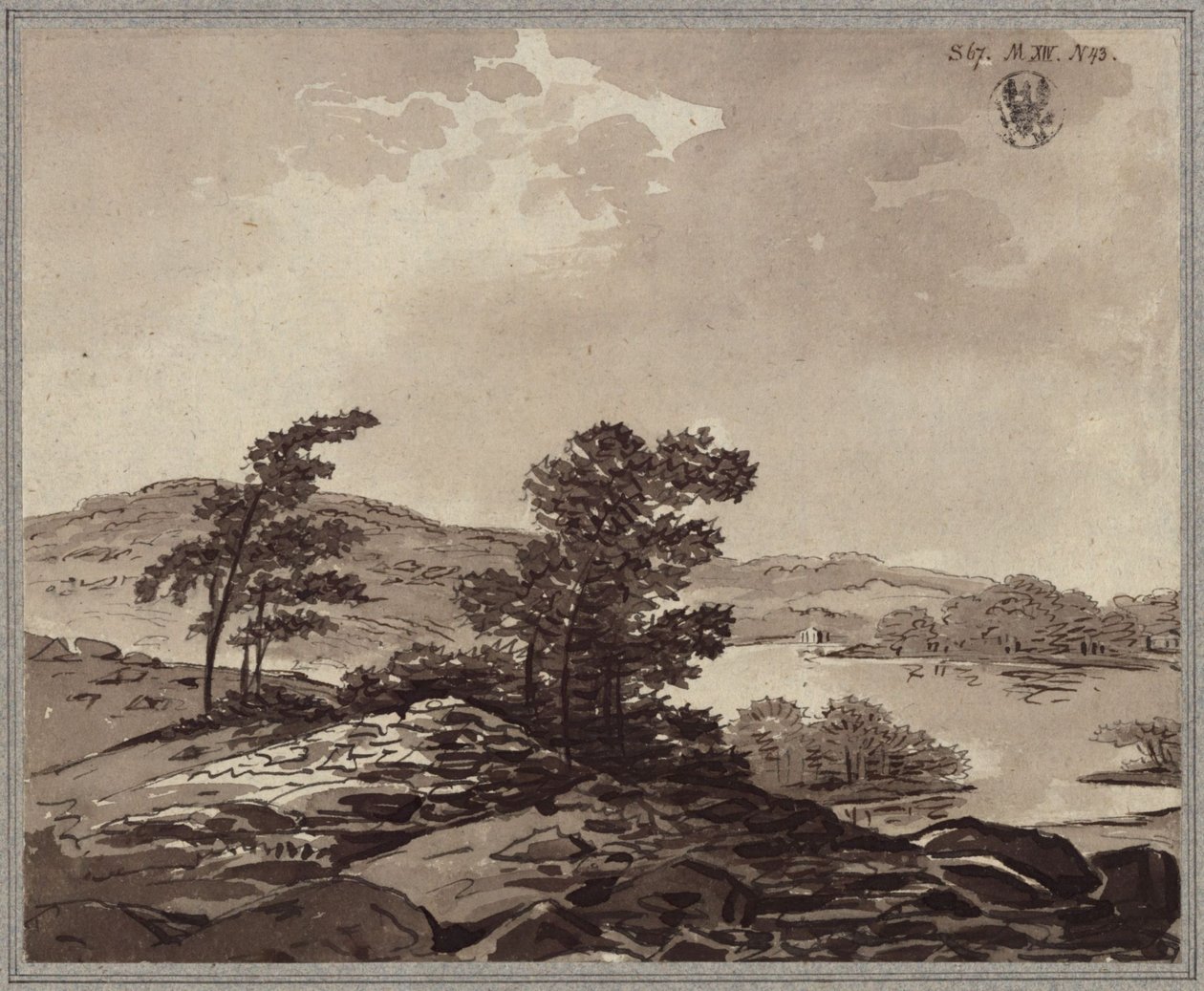 Paesaggio con lago da Karl Friedrich Schinkel