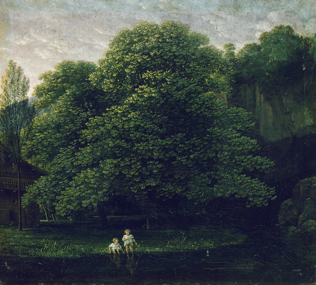 Paesaggio con due bambini che fanno il bagno da Karl Friedrich Schinkel