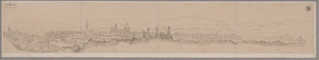 Vista panoramica su Firenze e Fiesole da Karl Friedrich Schinkel