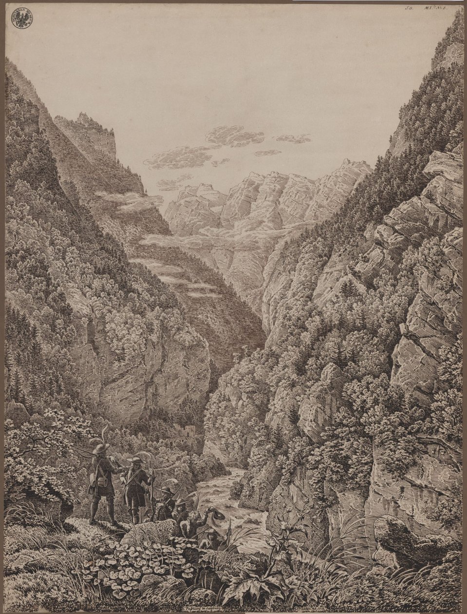 Passo Lueg presso Salisburgo da Karl Friedrich Schinkel