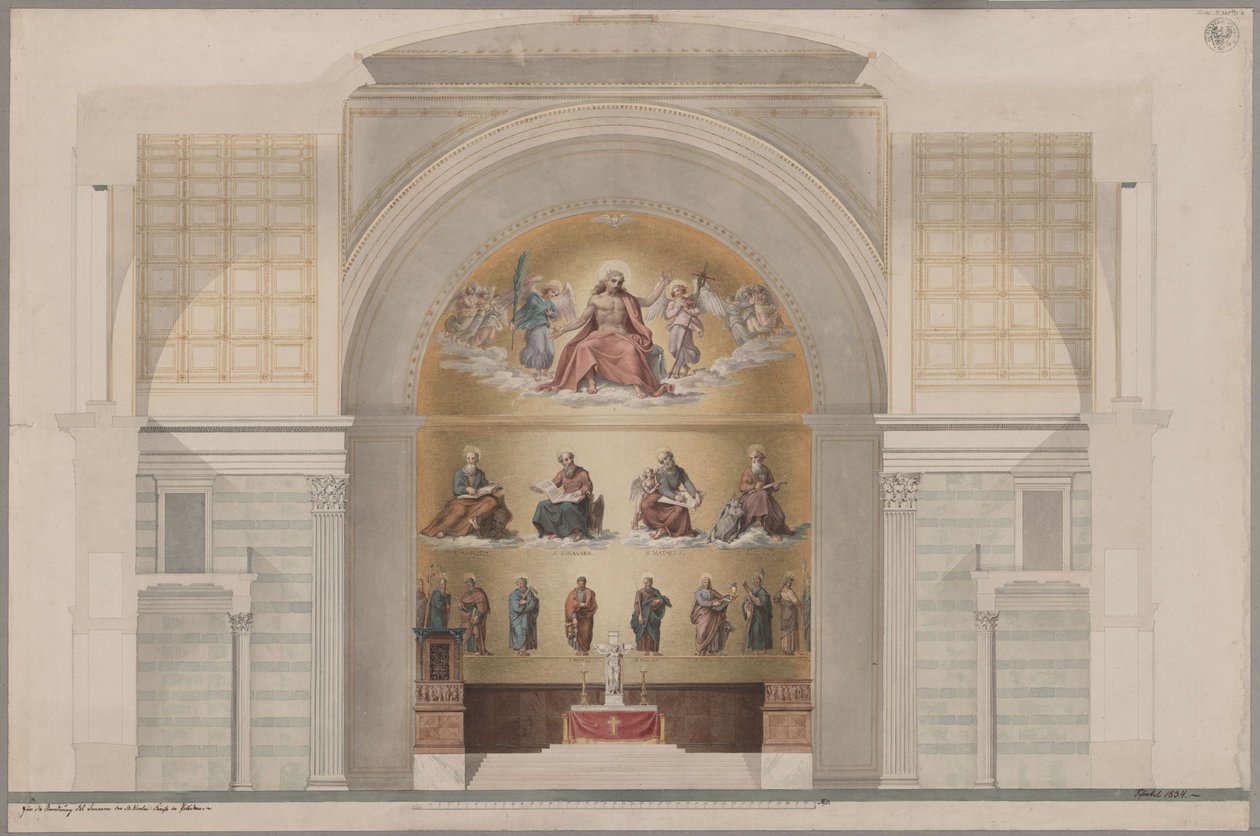 Potsdam. Chiesa di San Nicola. Progetto per la decorazione pittorica dell