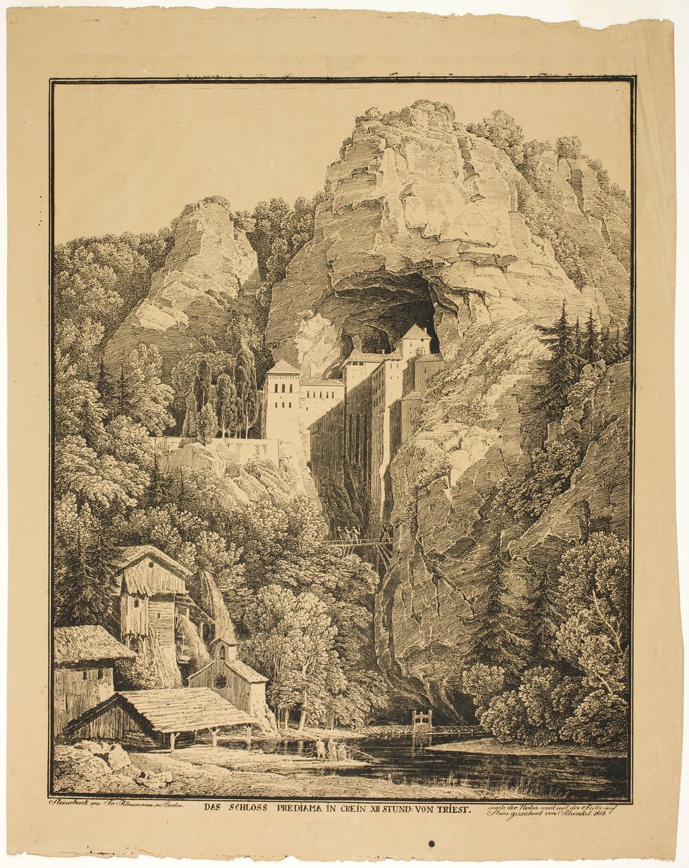 Castello di Predjama a Krein, dodici ore da Trieste da Karl Friedrich Schinkel