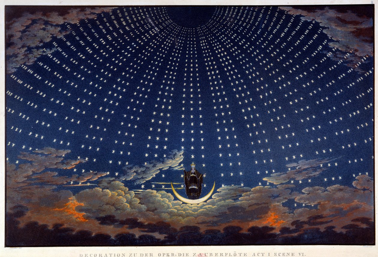 Scenografia per Il flauto magico, opera di Wolfgang Amadeus Mozart da Karl Friedrich Schinkel