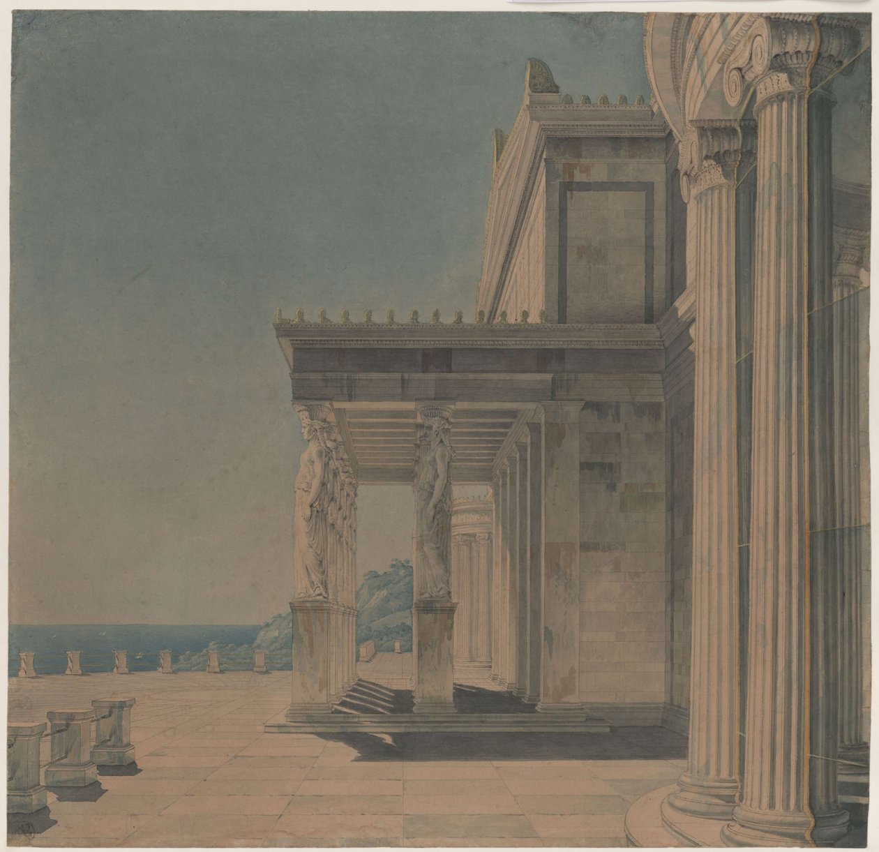 Il castello di Orianda in Crimea. Progetto in stile antico. Sala di Corinto da Karl Friedrich Schinkel