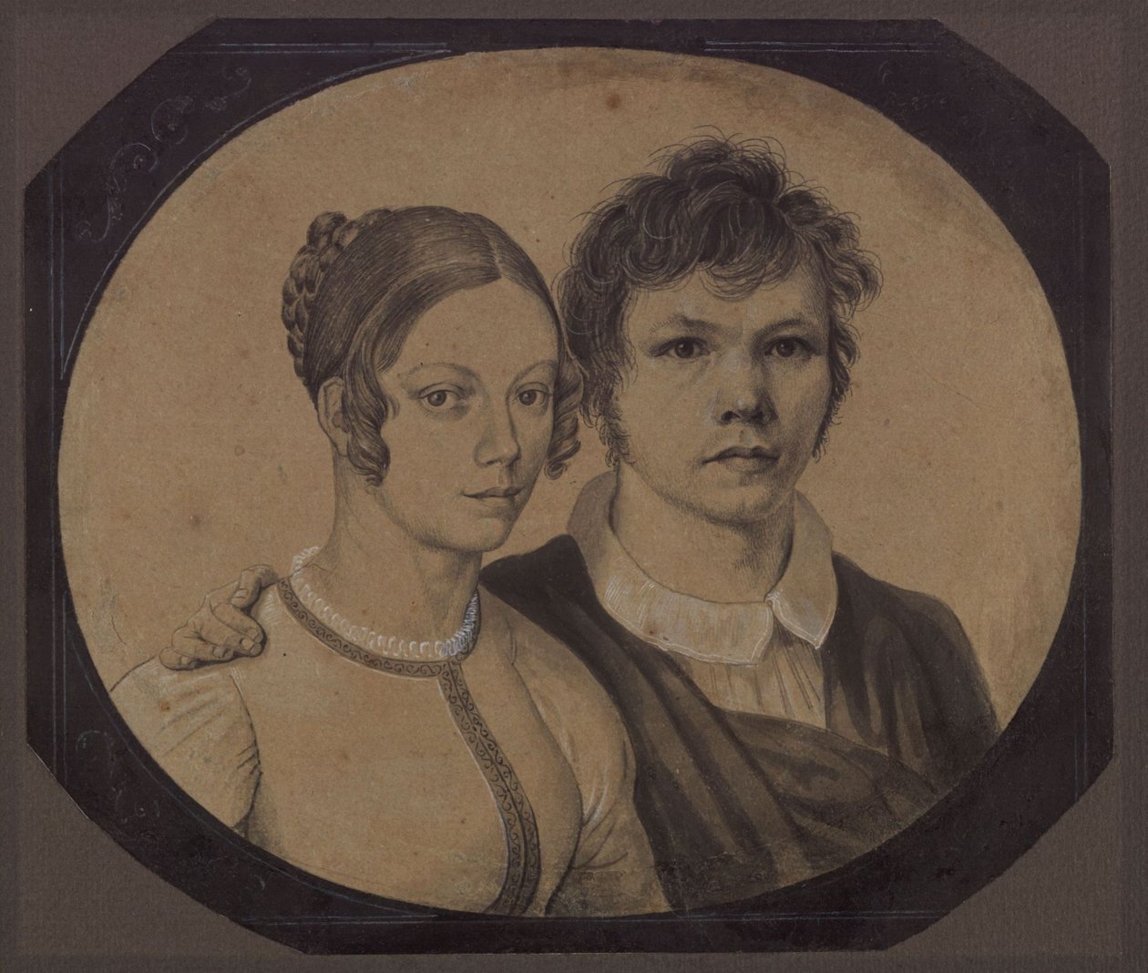 Autoritratto di Karl Friedrich Schinkel con Susanne Schinkel, nata Berger da Karl Friedrich Schinkel