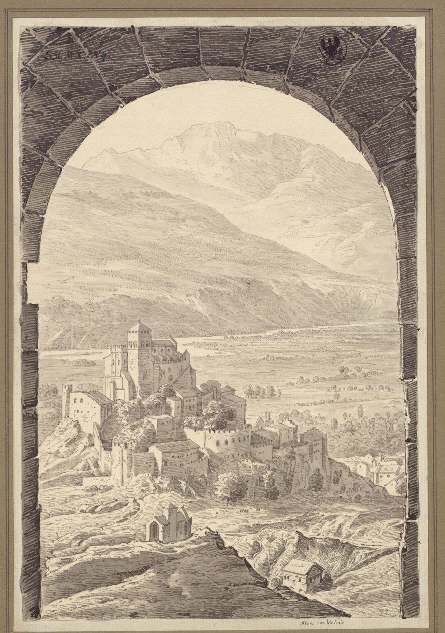 Sion, nel cantone svizzero del Vallese da Karl Friedrich Schinkel