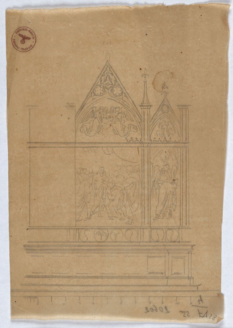 Studie zu einem gotischen Altar da Karl Friedrich Schinkel
