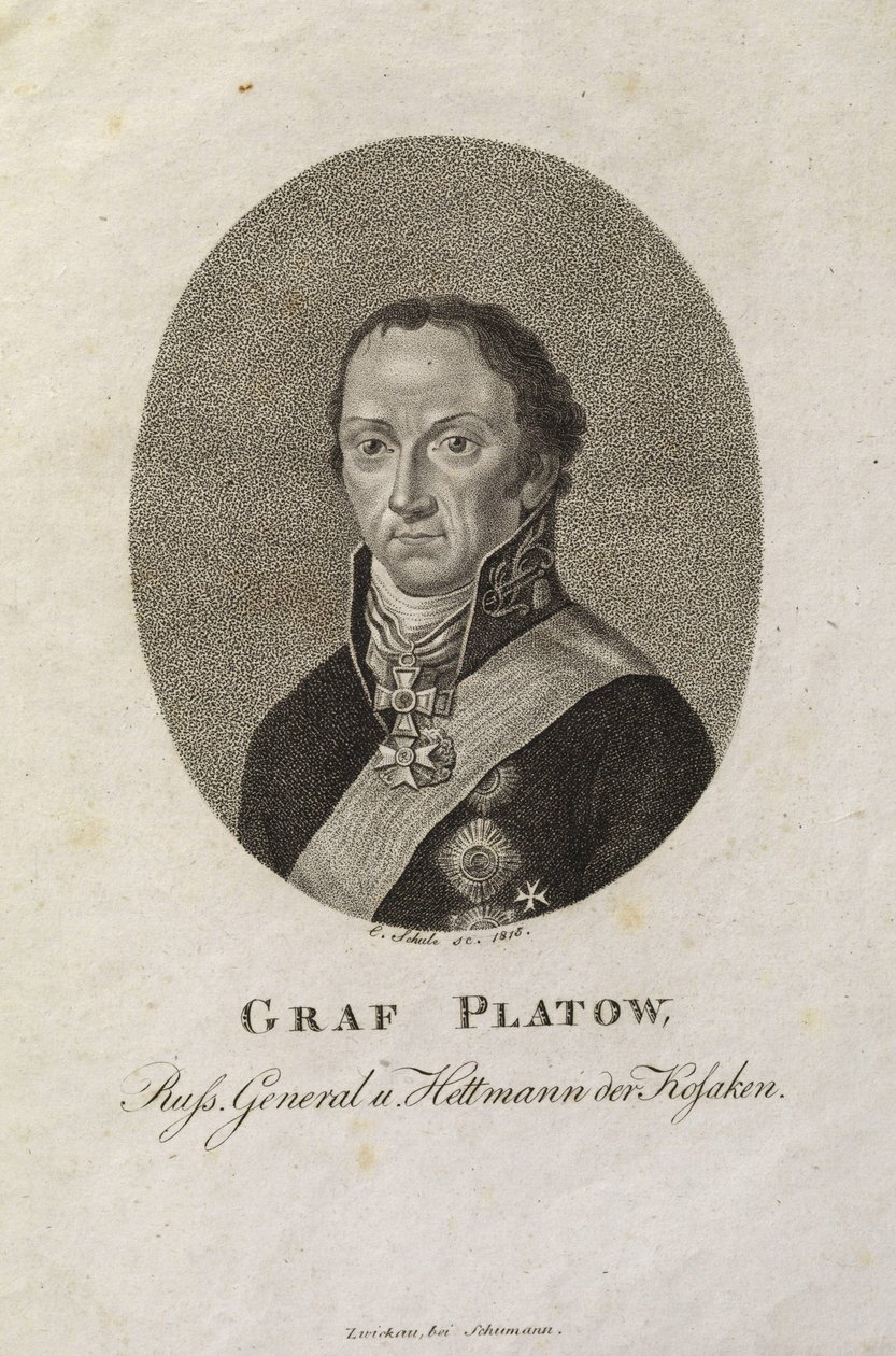 Ritratto del conte Matvei Ivanovich Platov 1757-1818 da Karl Friedrich Schulz