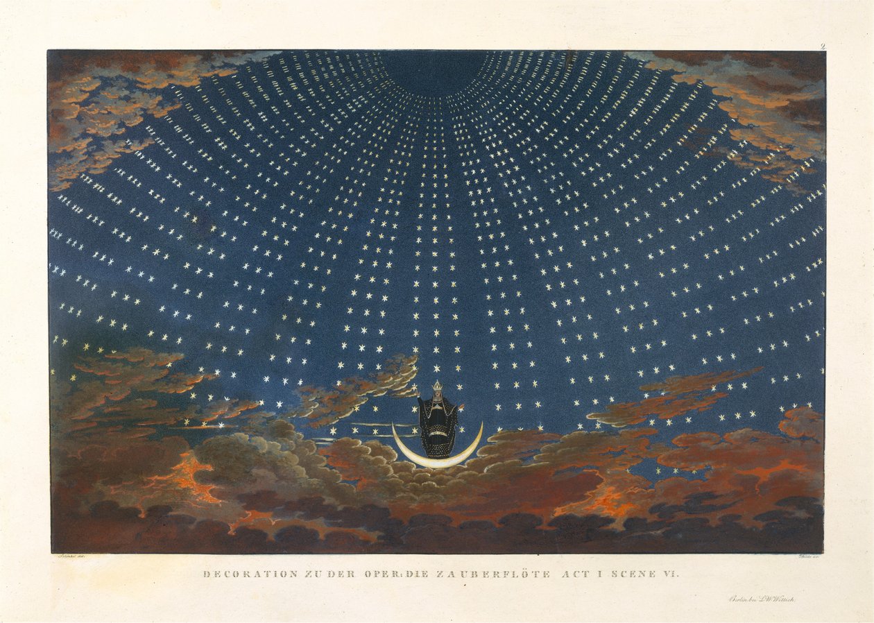 La Sala delle Stelle nel Palazzo della Regina della Notte da Karl Friedrich Thiele