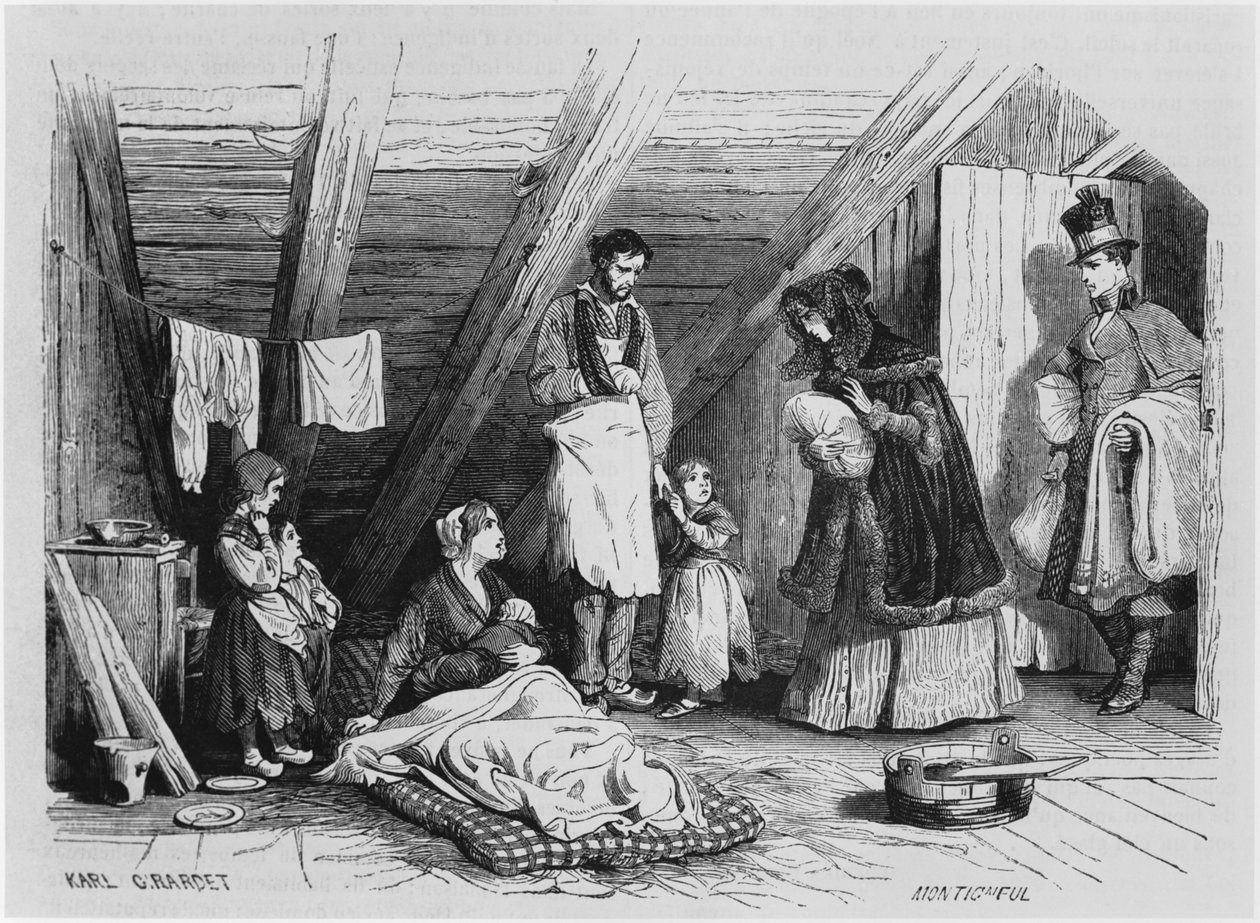 Visita ai poveri, illustrazione da 