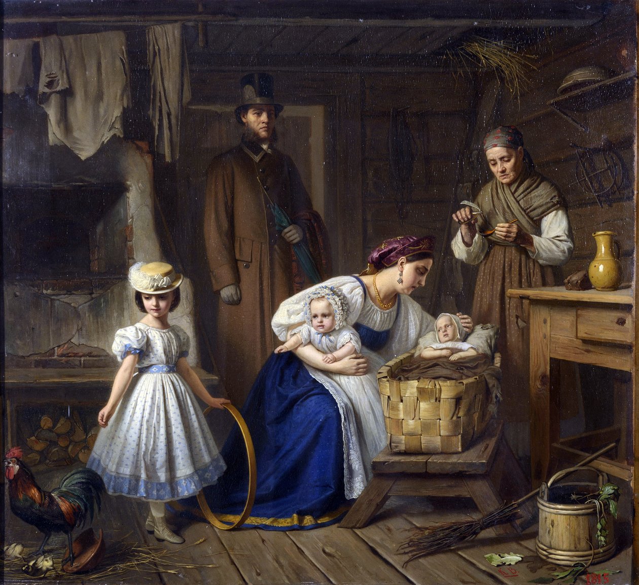 Balia che visita il suo bambino malato da Karl Gottlieb Wenig