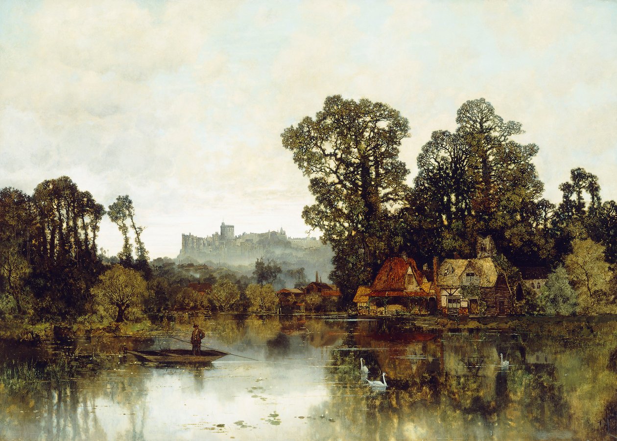 Il fiume Tamigi con vista sul Castello di Windsor da Karl Heffner