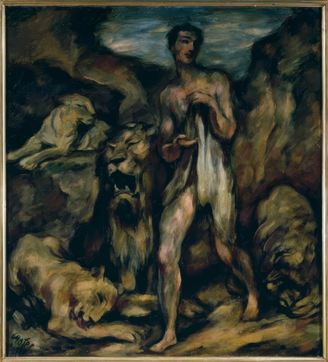 Daniele nella fossa dei leoni da Karl Hofer