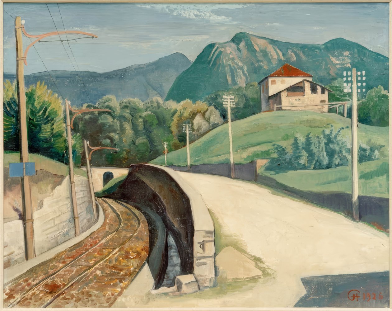 Paesaggio nei pressi di Cappella nei Grigioni da Karl Hofer