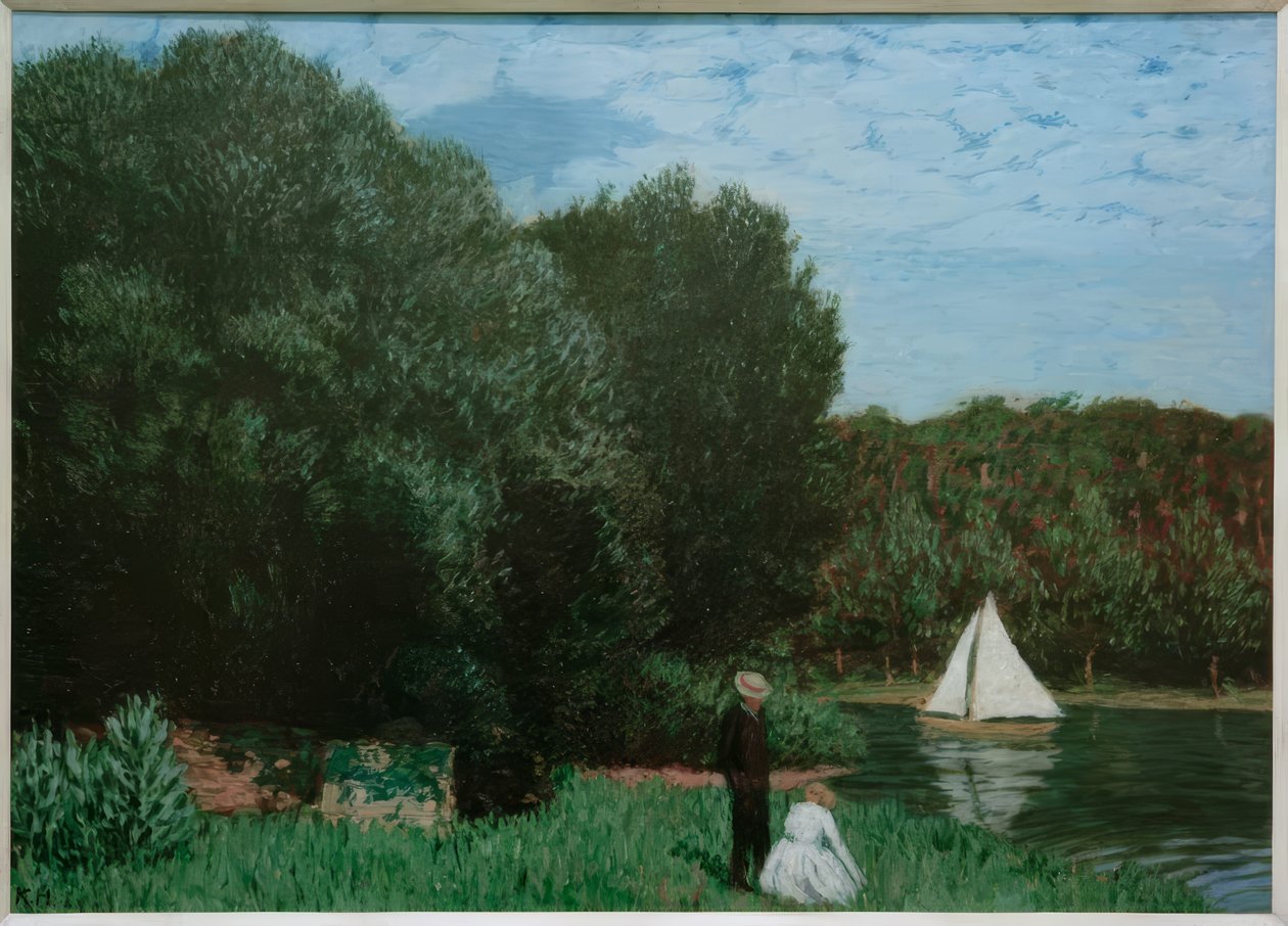 Paesaggio con barca a vela da Karl Hofer