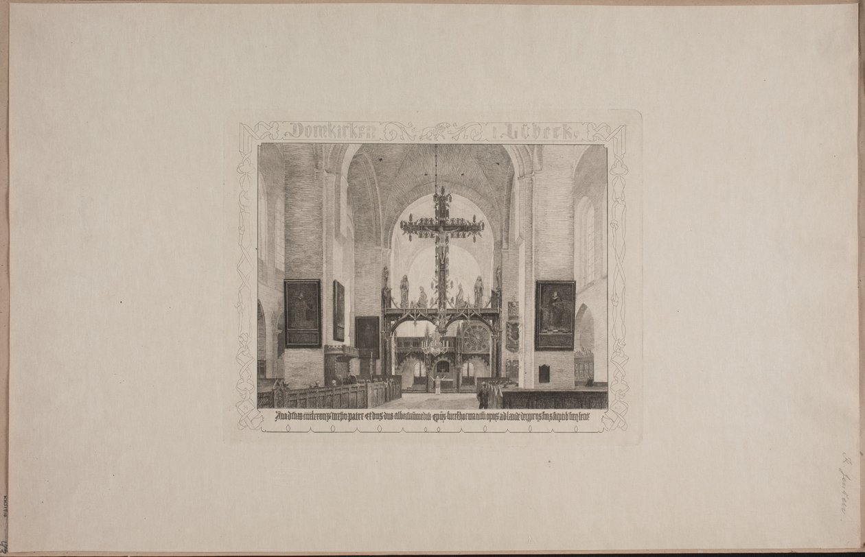 Danese: Interno della cattedrale di Lubecca da Karl Jensen