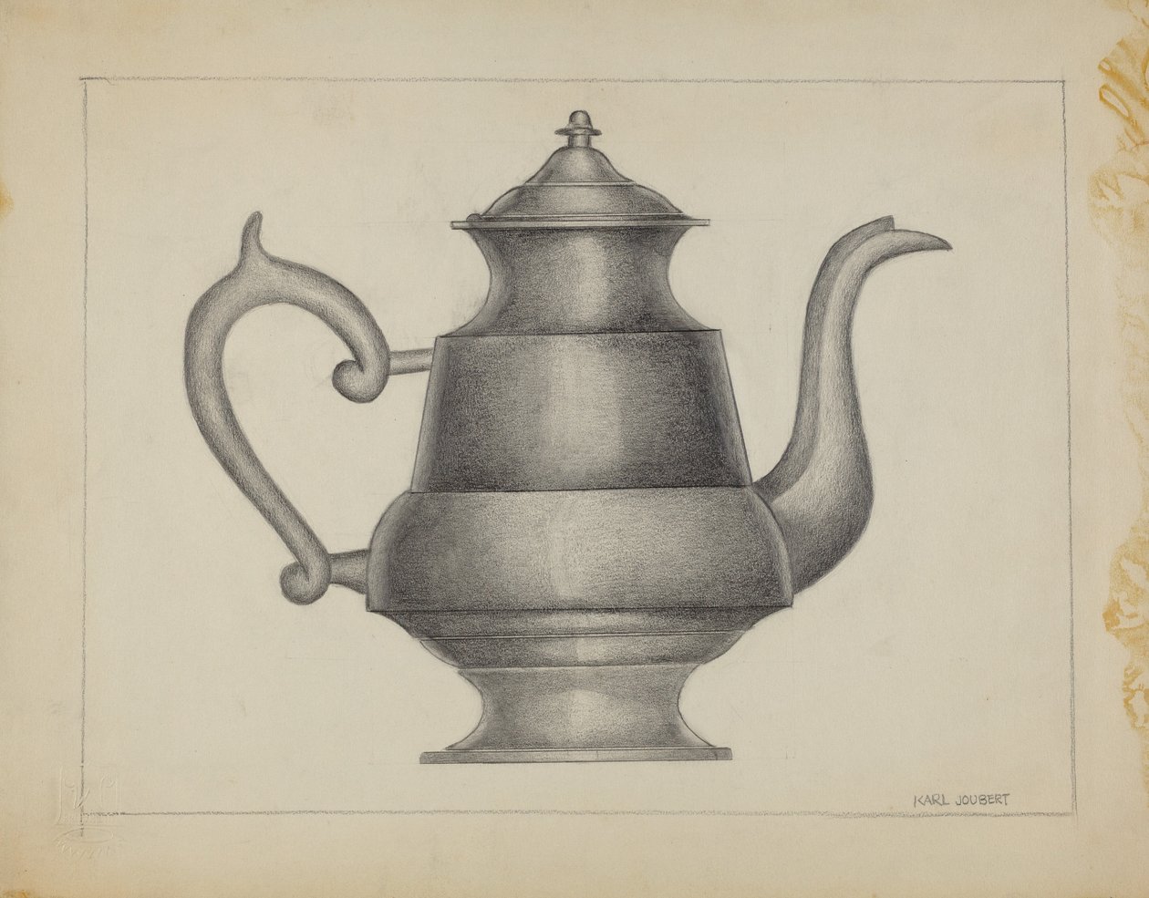 Teiera di peltro da Karl Joubert