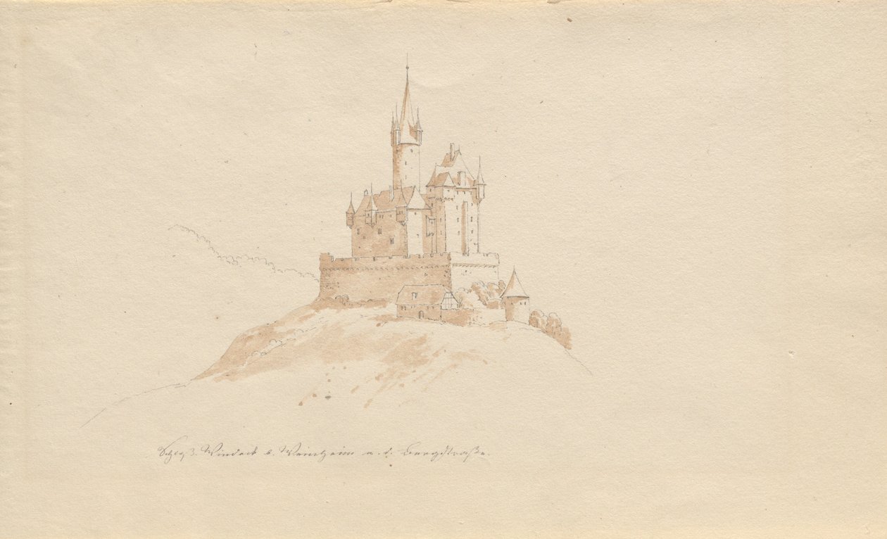 Castello di Windeck vicino a Weinhelm sulla Bergstrasse da Karl Julius Von Leypold