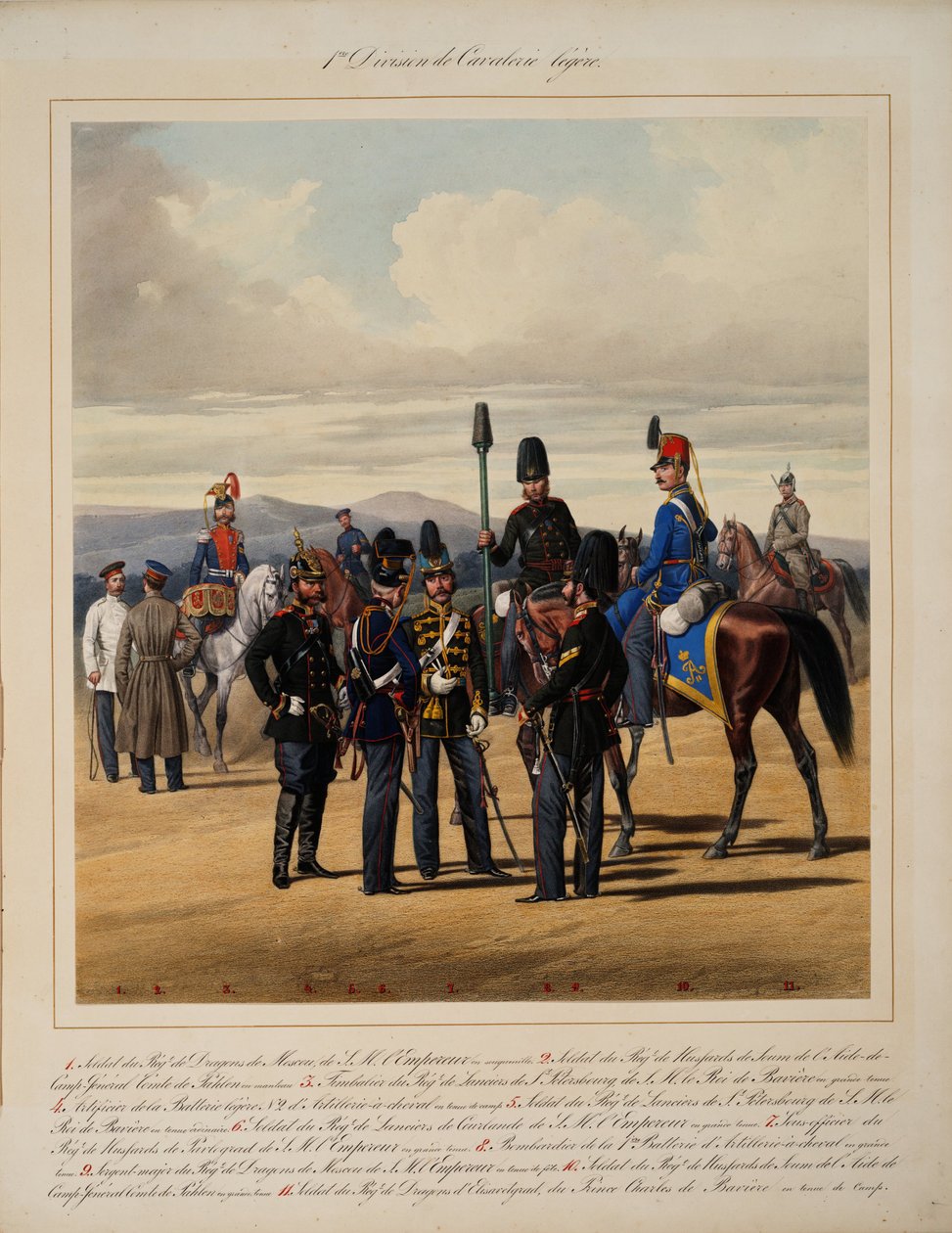Prima divisione di cavalleria leggera, 1867 da Karl Karlovich Piratsky