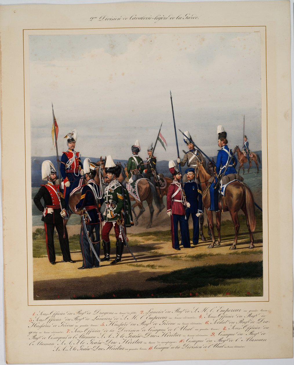 La 2ª Divisione Cavalleria della Guardia, 1867 da Karl Karlovich Piratsky