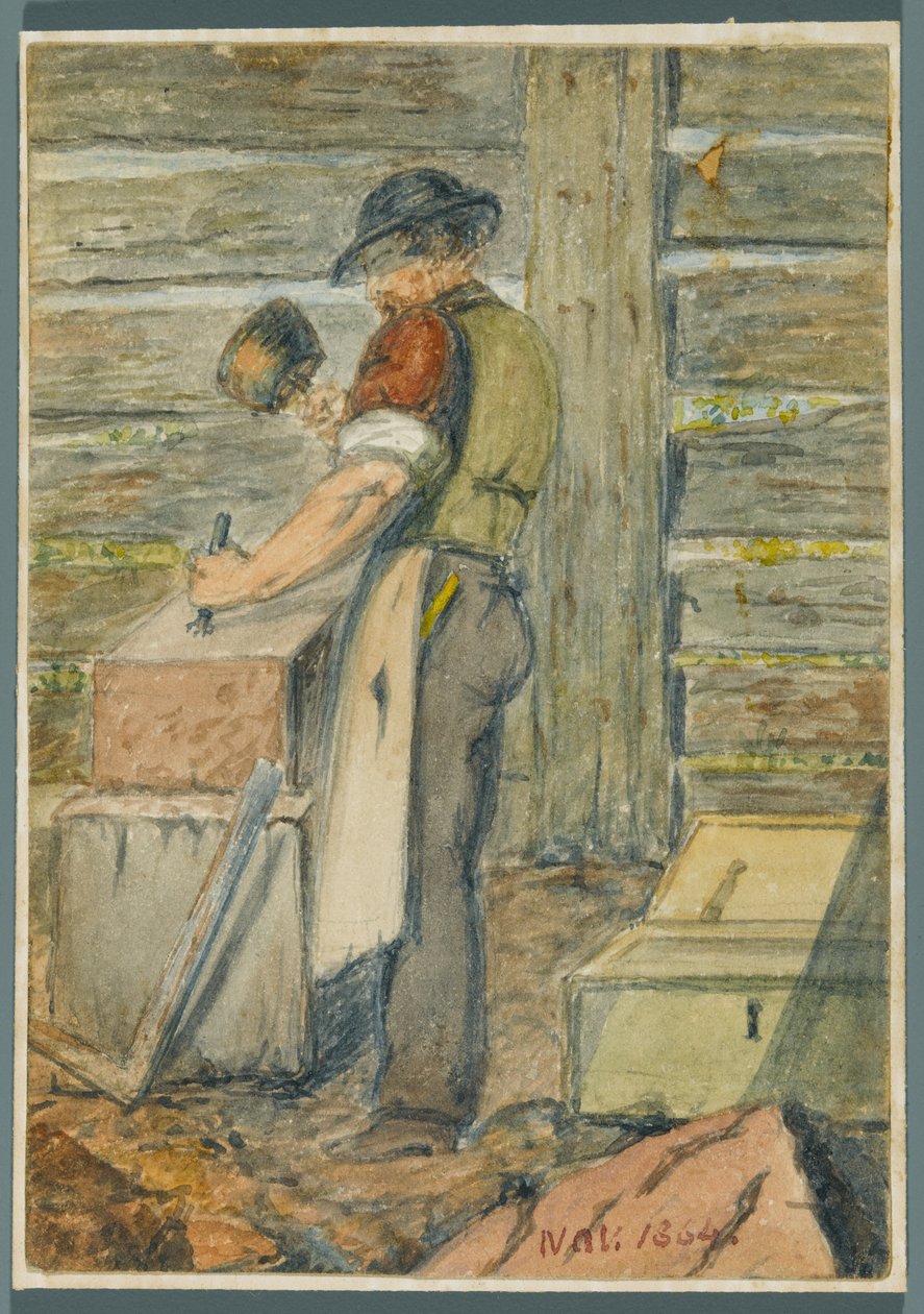 Lavoratore della pietra, 1864 da Karl L.H. Mueller