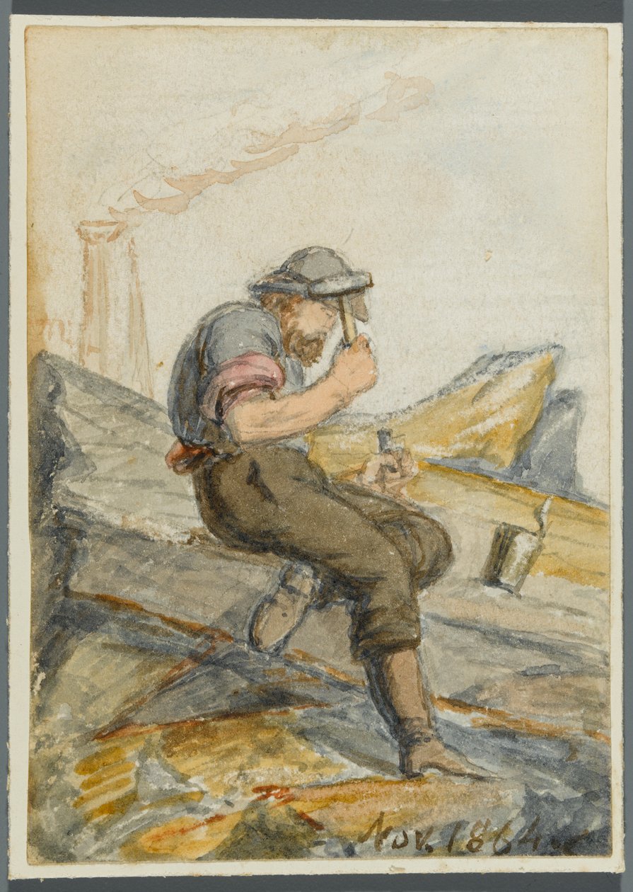 Lavoratore della pietra, 1864 da Karl L.H. Mueller