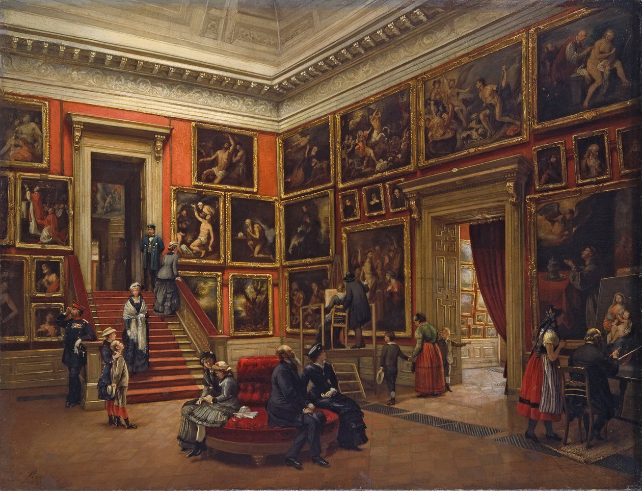Alla galleria di Dresda, 1881 da Karl Louis Preusser