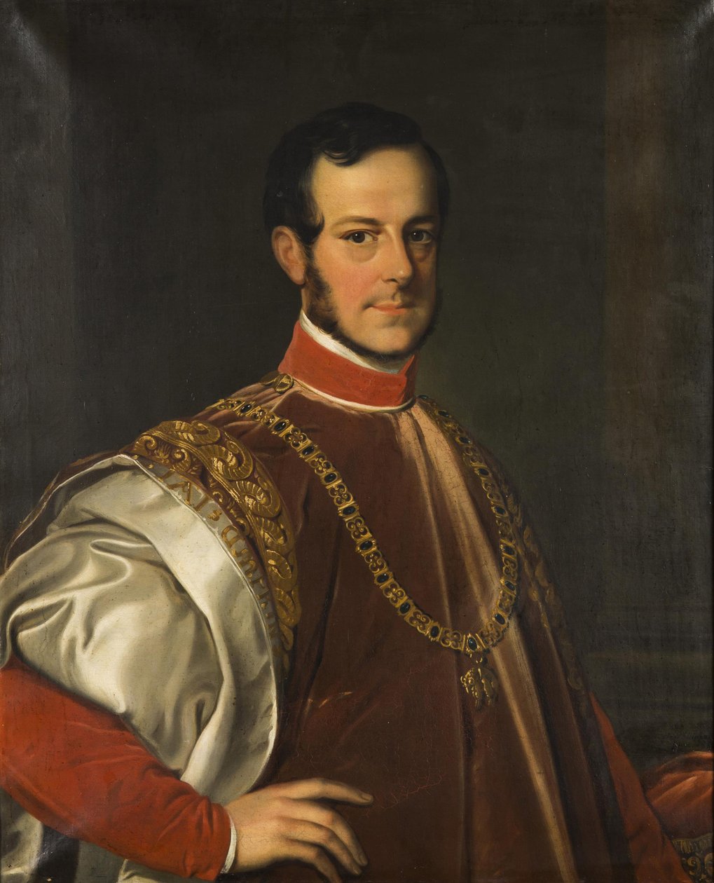 Ritratto del principe Johann Adolf II di Schwarzenberg 1799-1888, 1852 da Karl Ludwig Philippot