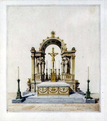 Progetto per un altare maggiore neoclassico da Karl Ludwig Wilhelm Zanth