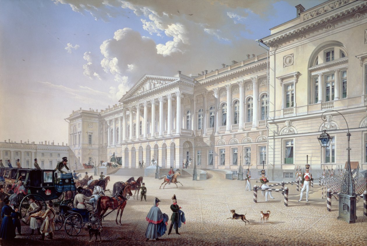 Il Palazzo Mikhailovsky, San Pietroburgo, 1832 da Karl Pavlovich Beggrov
