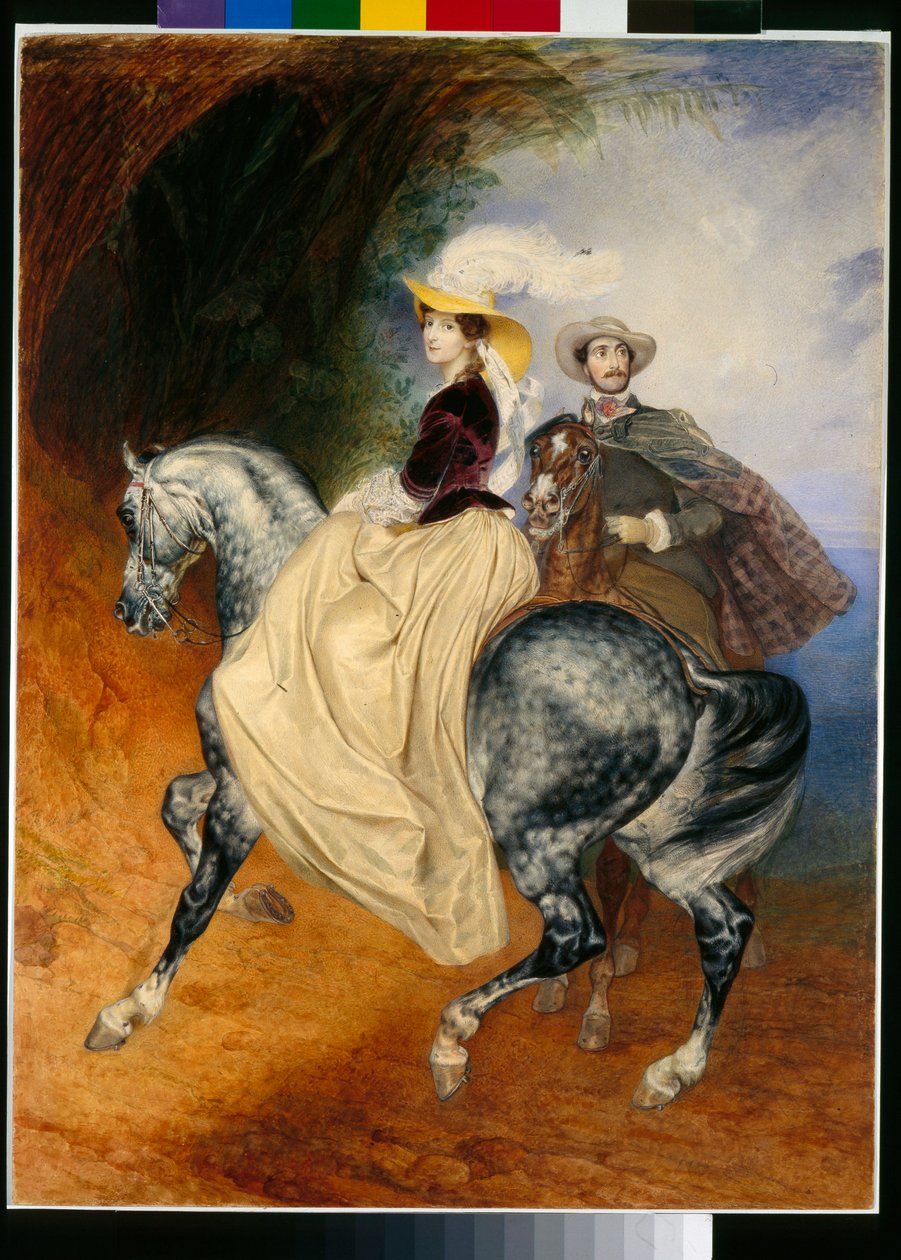 I cavalieri: ritratti di Eugene Mussard e di sua moglie Emilie da Karl Pavlovich Bryullov
