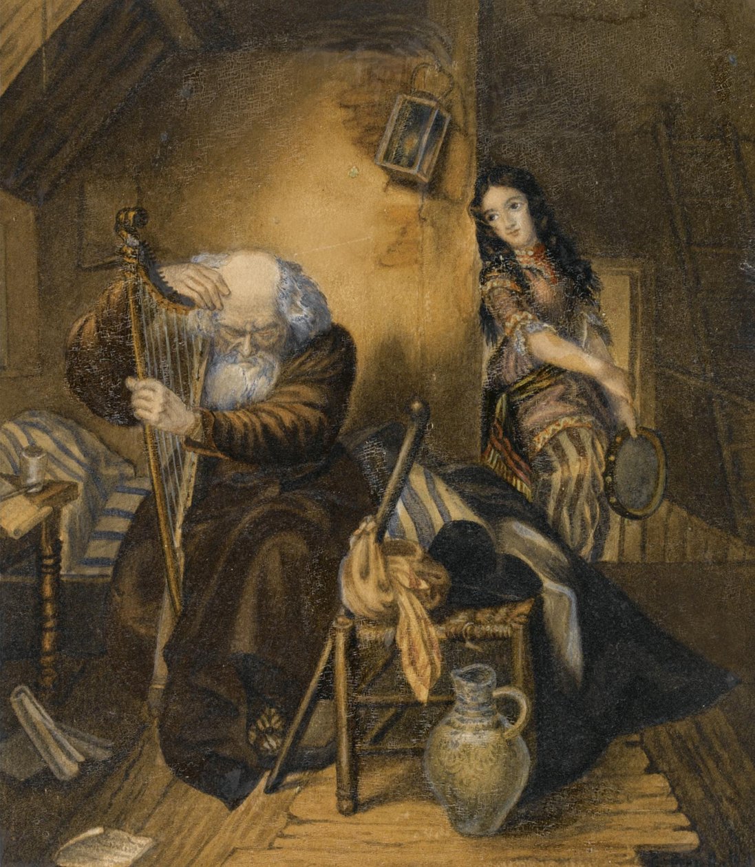 Illustrazione al romanzo Gli anni di apprendistato di Wilhelm Meister di Johann Wolfgang von Goethe da Karl Pavlovich Bryullov