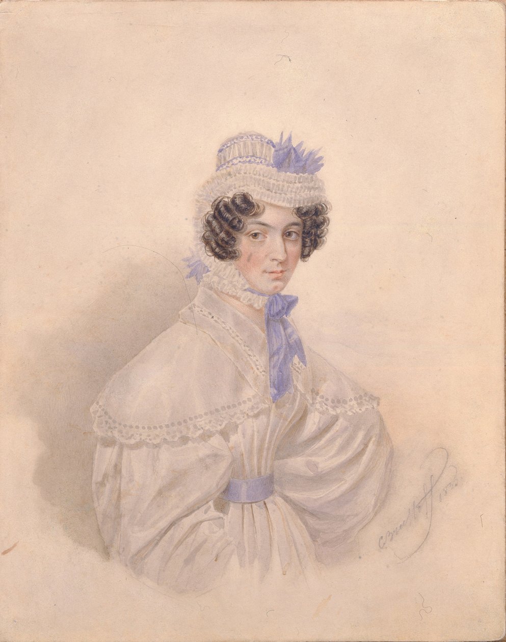 Ritratto di Anna Borisovna Bakunina 1802-1835, 1835 da Karl Pavlovich Bryullov