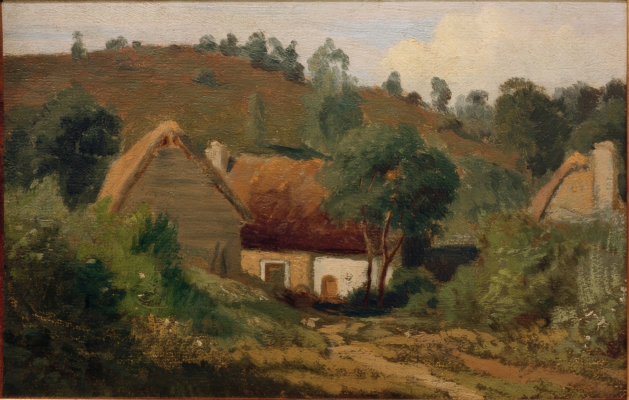 Paesaggio francese con case da Karl Peter Burnitz