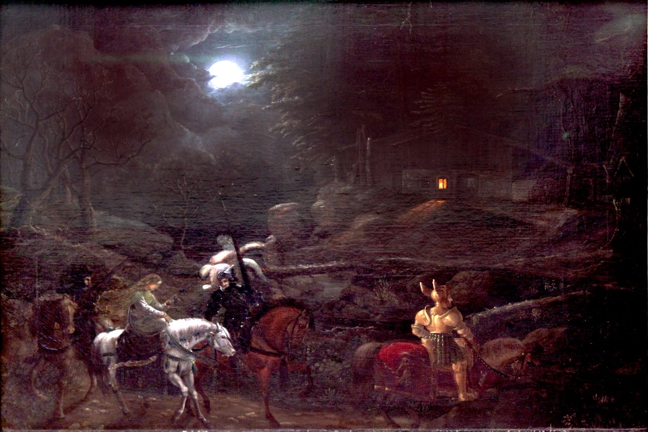 Cavaliere davanti alla capanna del carbonaio da Karl Philipp Fohr