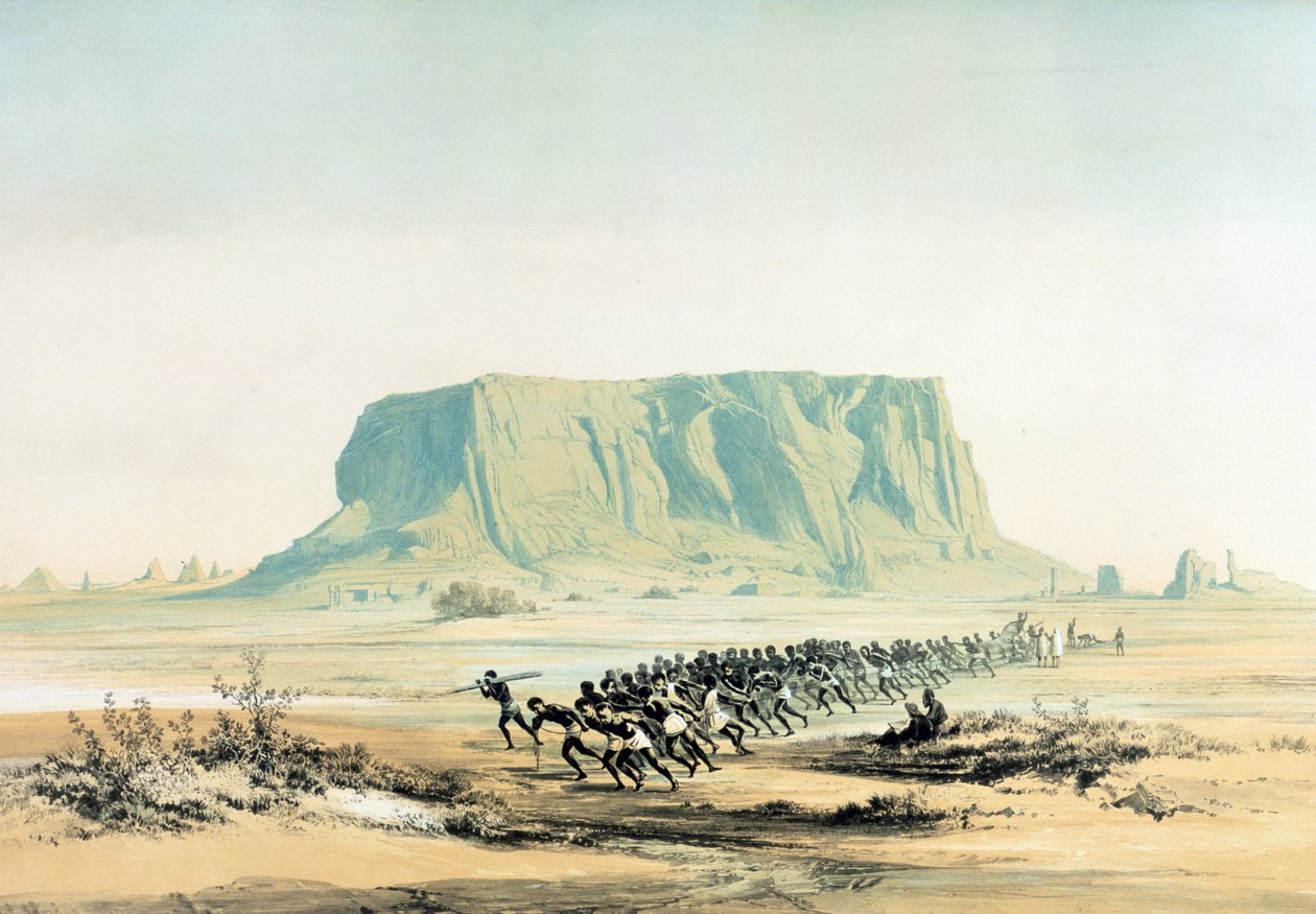 Vista sul Monte Barkal da Karl Richard Lepsius
