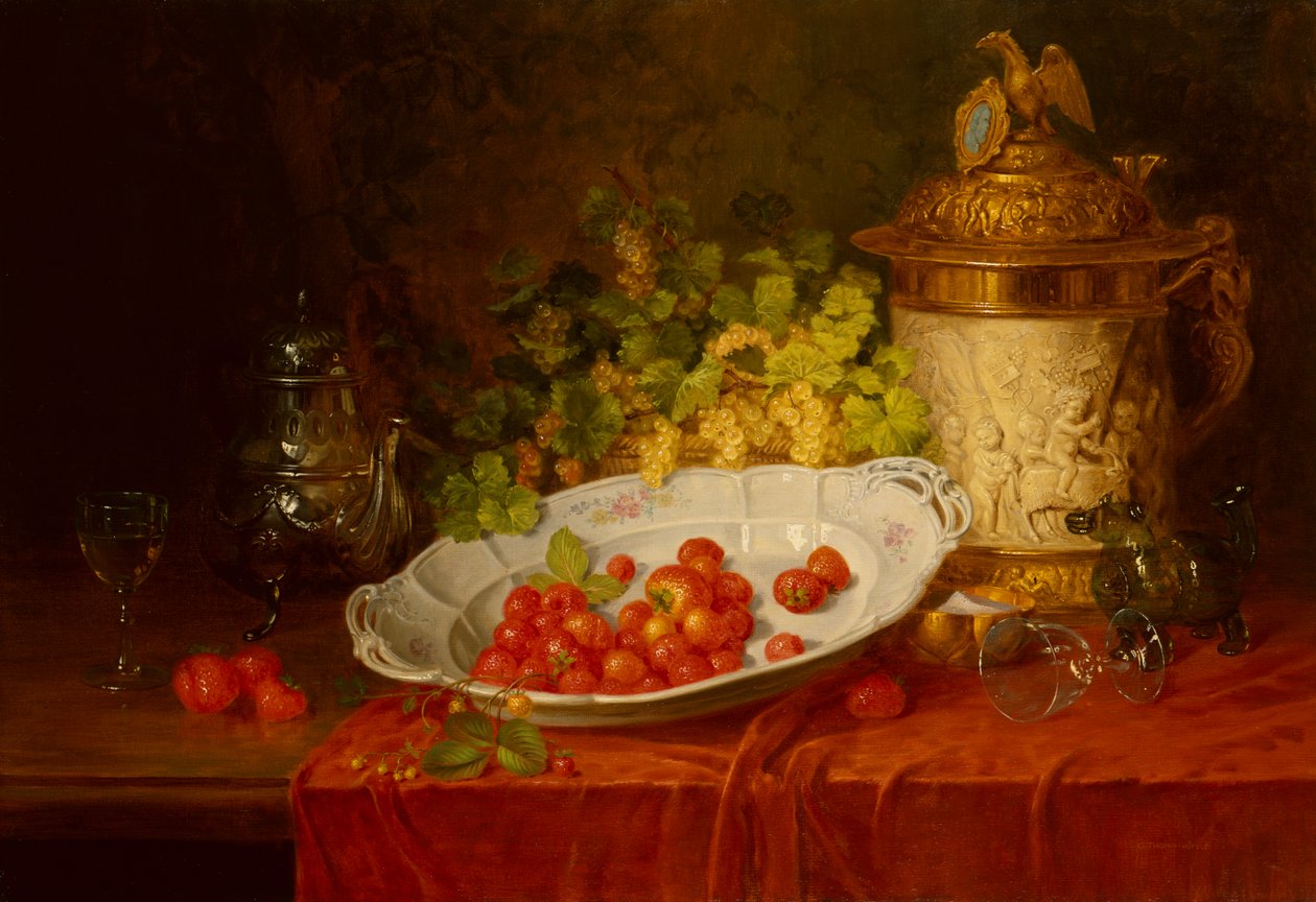 Natura morta con fragole e uva da Karl Thoma-Hofele